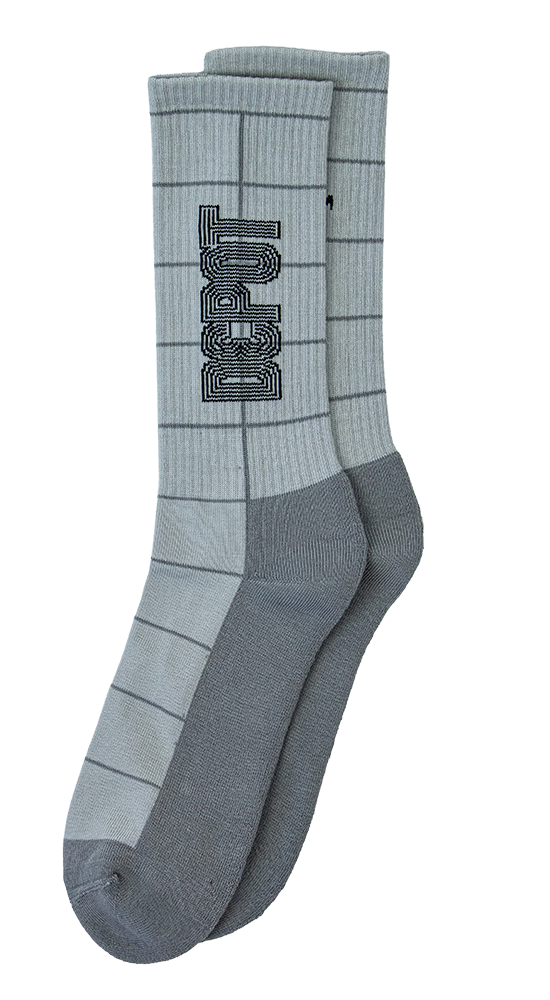 Sok Depot Grid Grijs M