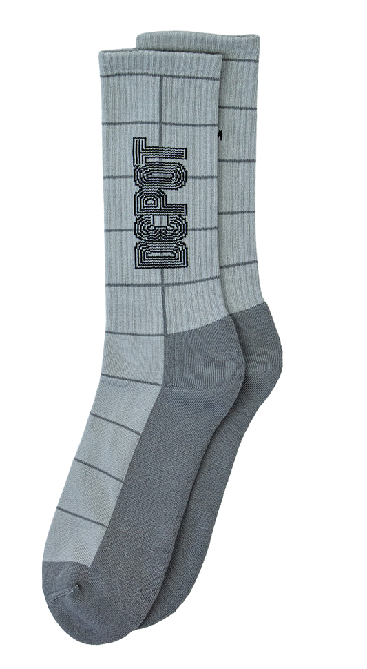 Sok Depot Grid Grijs M