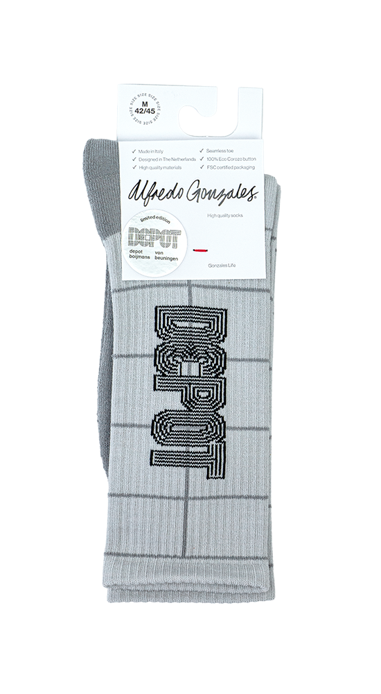 Sok Depot Grid Grijs M