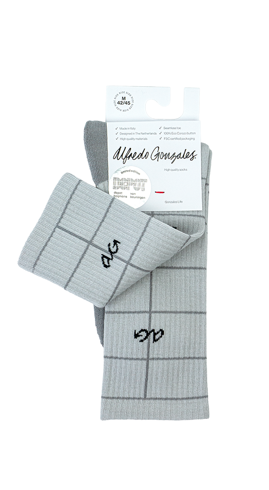 Sok Depot Grid Grijs M