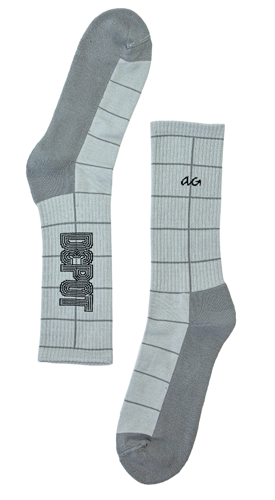 Sok Depot Grid Grijs M
