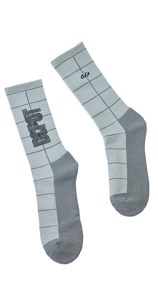 Sok Depot Grid Grijs M