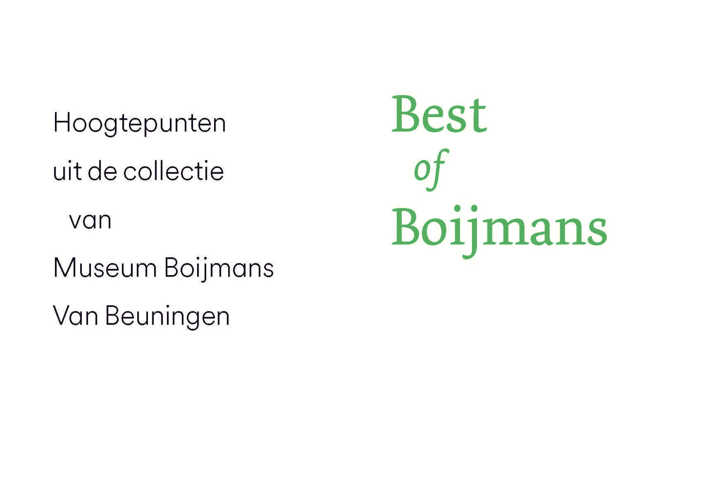 Best of Boijmans