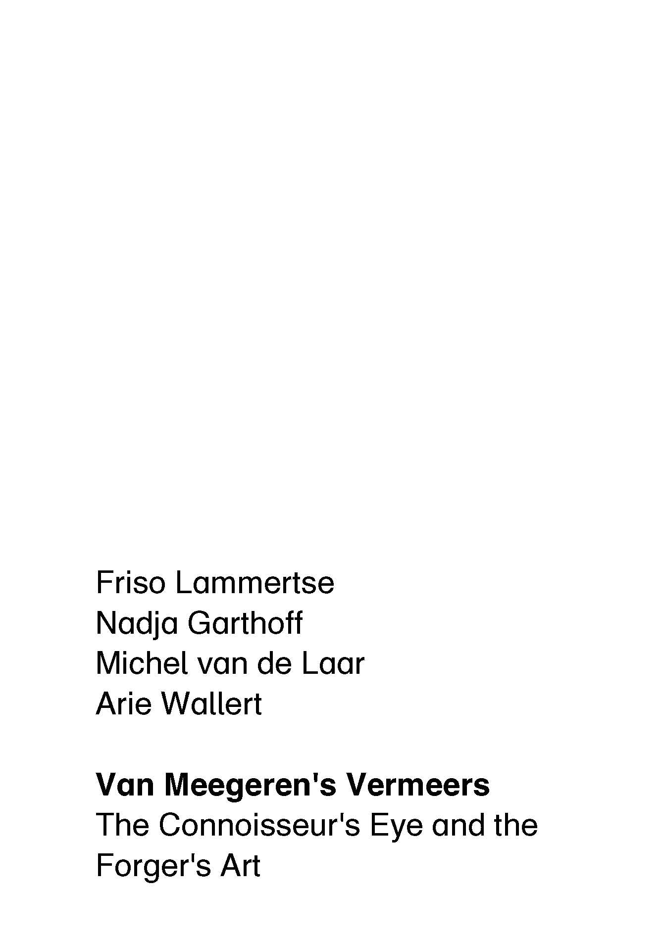 Van Meegeren's Vermeers