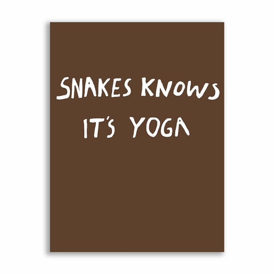 Snakes knows it's yoga
