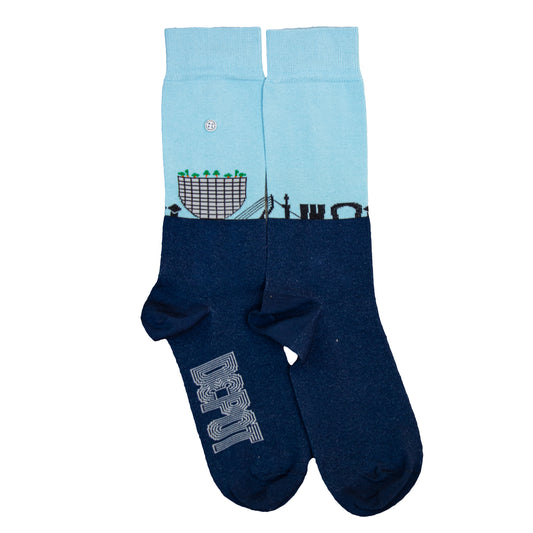 Depot x AG Skyline Blue Socks Kids